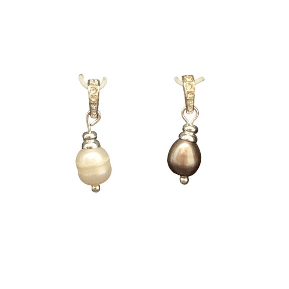 Avon Silver Tone Necklace With 4 Freshwater Pearl Changeable Pendants (1654) - Picture 4 of 5